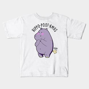 Hippo-poot-amus Funny Farting Hippo Pun Kids T-Shirt